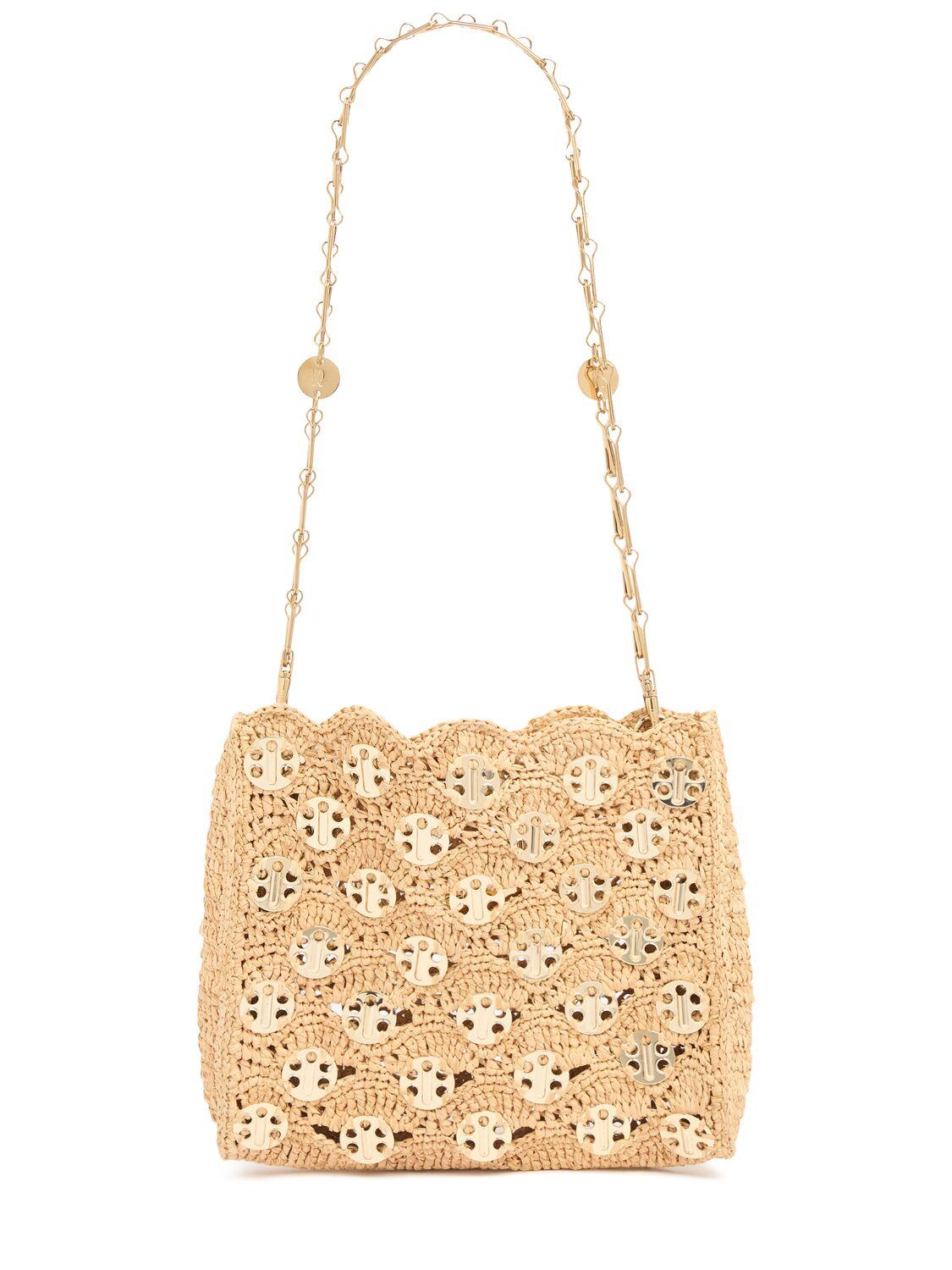 1969 square raffia shoulder bag