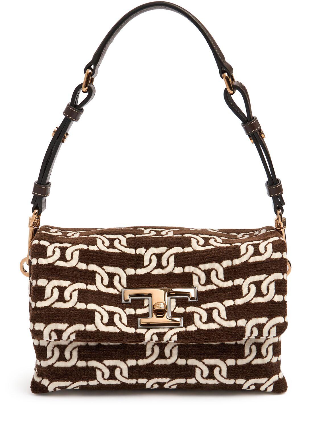 Mini T Timeless Flap jacquard bag