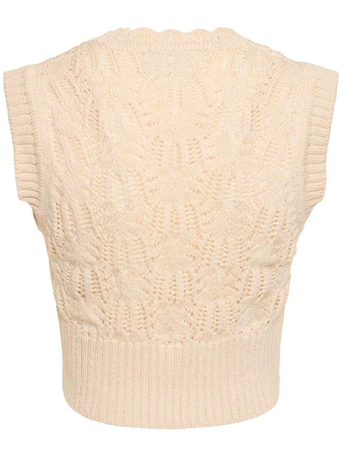 Samantha openwork knit vest