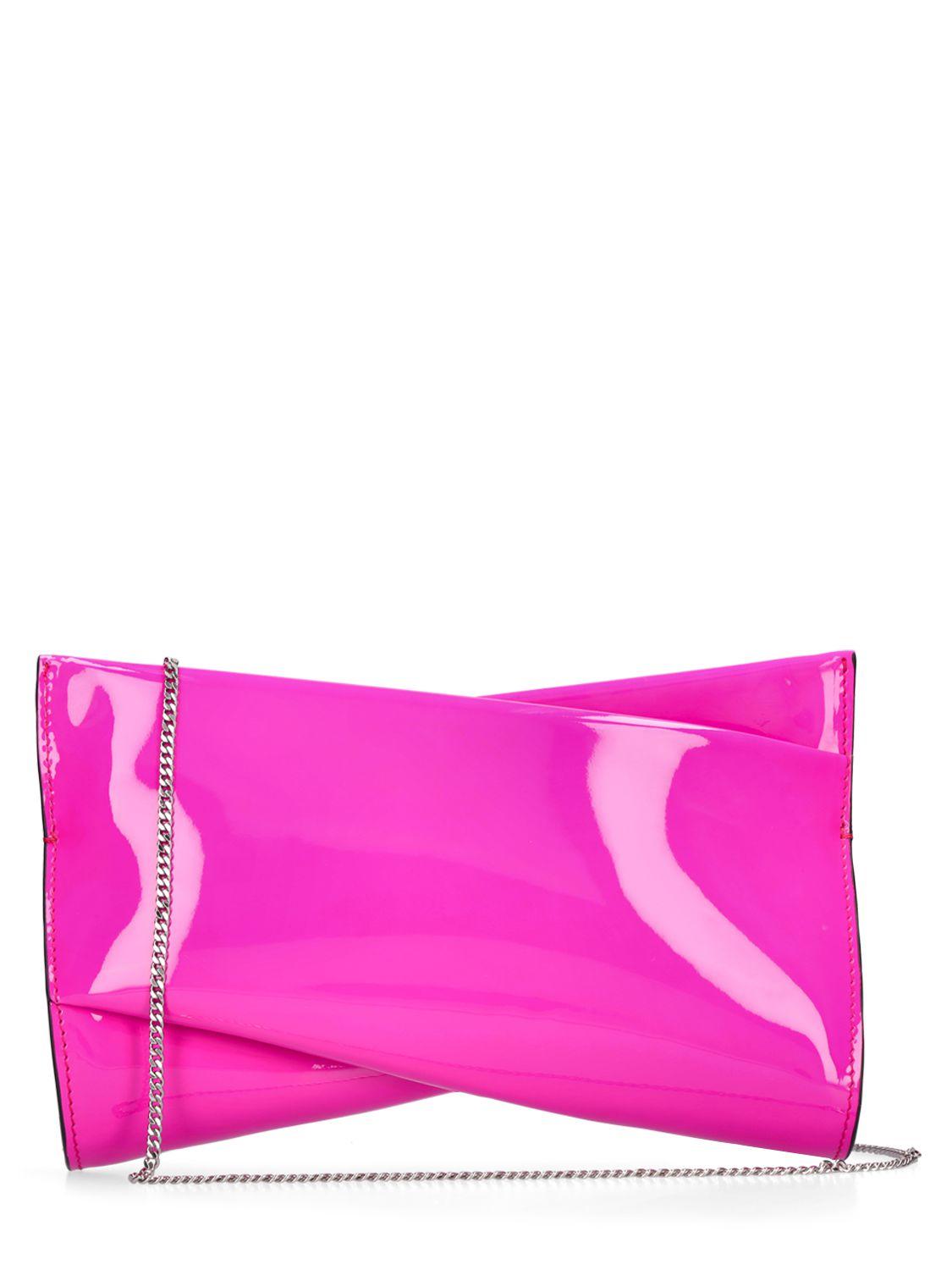 Small Loubitwist patent leather clutch