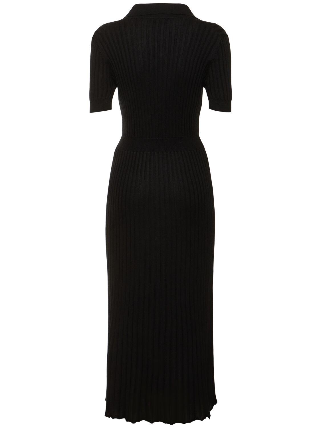 Amor knit polo midi dress