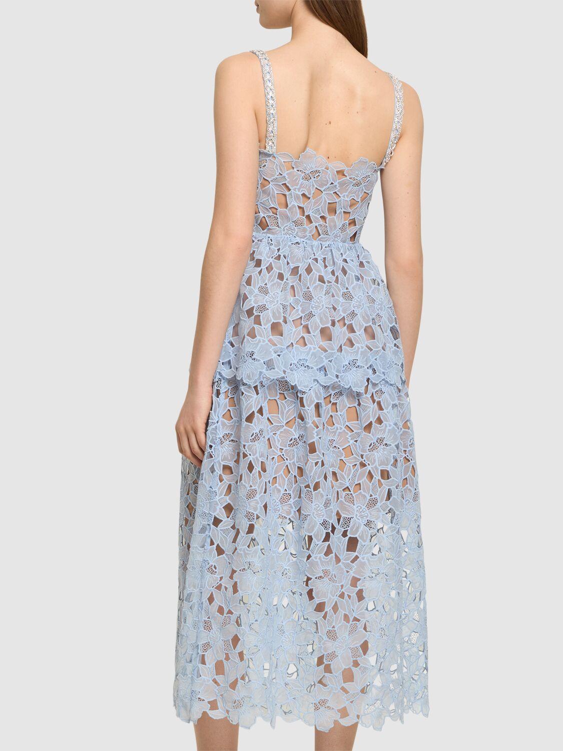 Organza lace midi dress