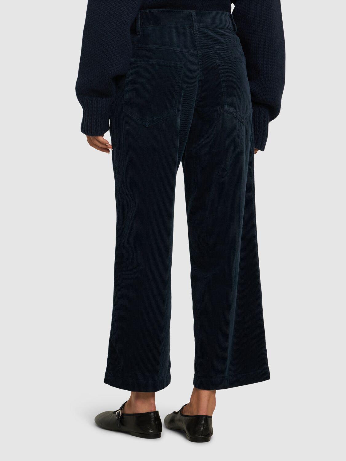 Corduroy straight high rise pants