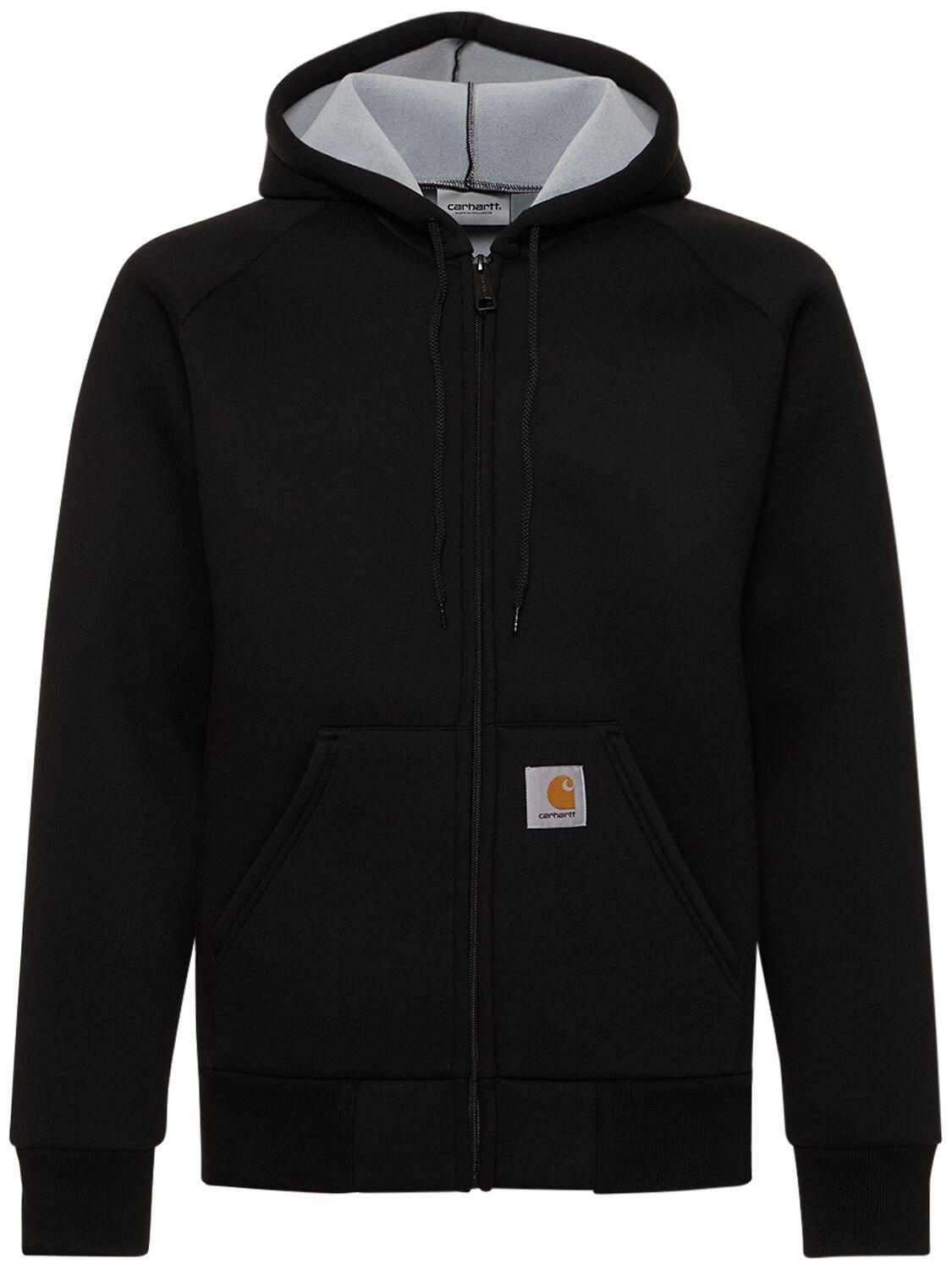 Car-Lux cotton blend hooded jacket