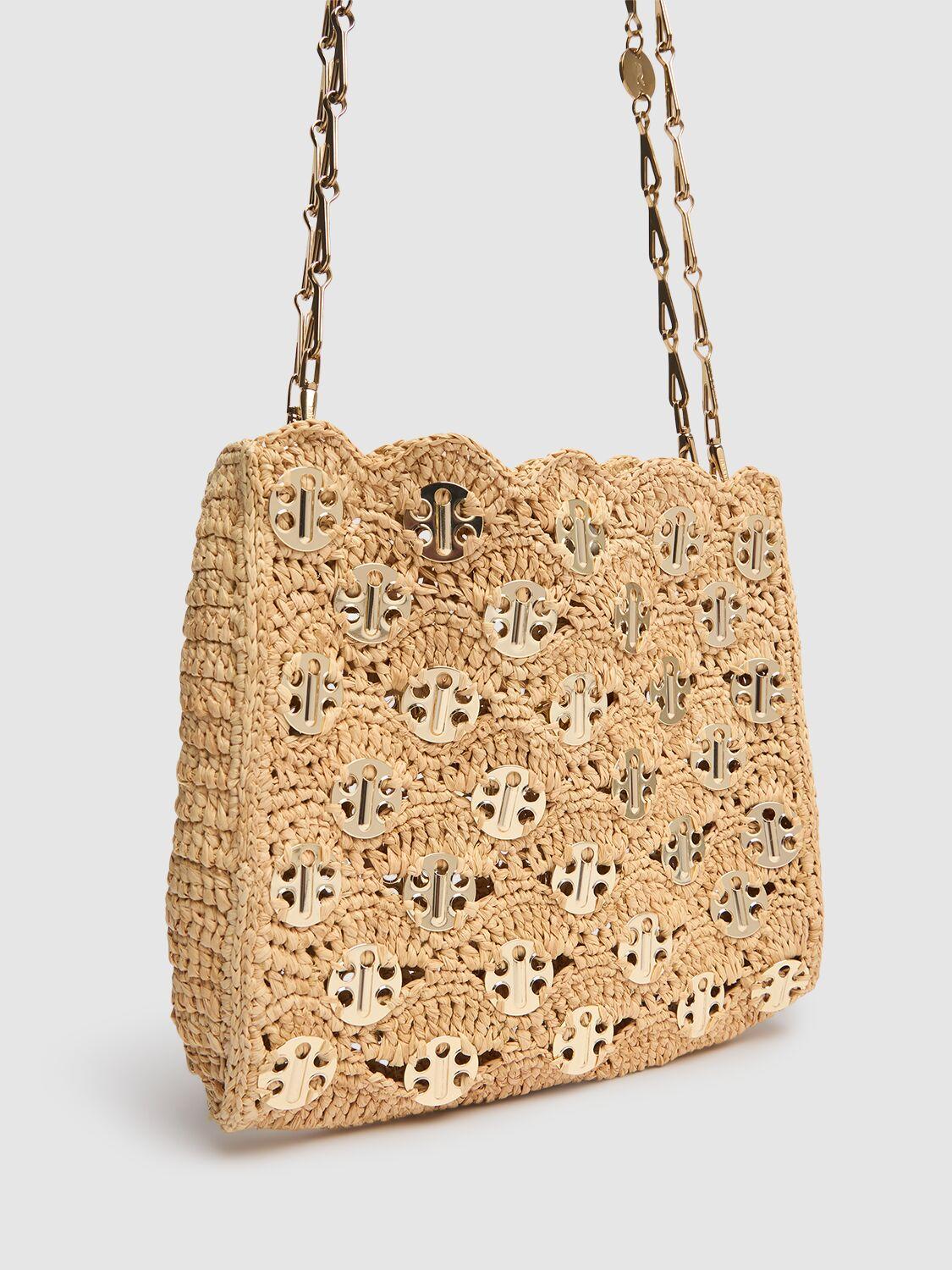 1969 square raffia shoulder bag