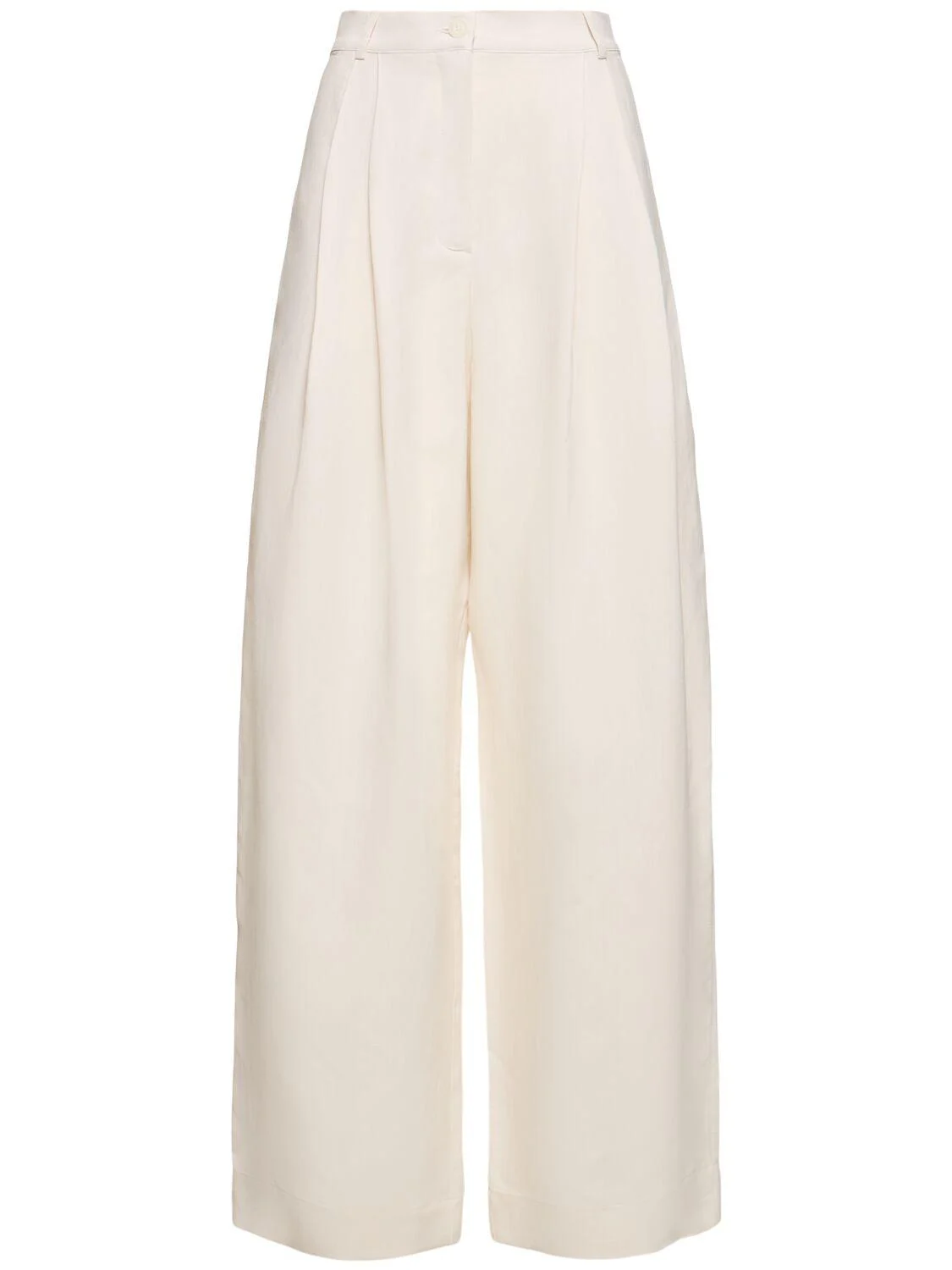 Piper pleated viscose & linen pants