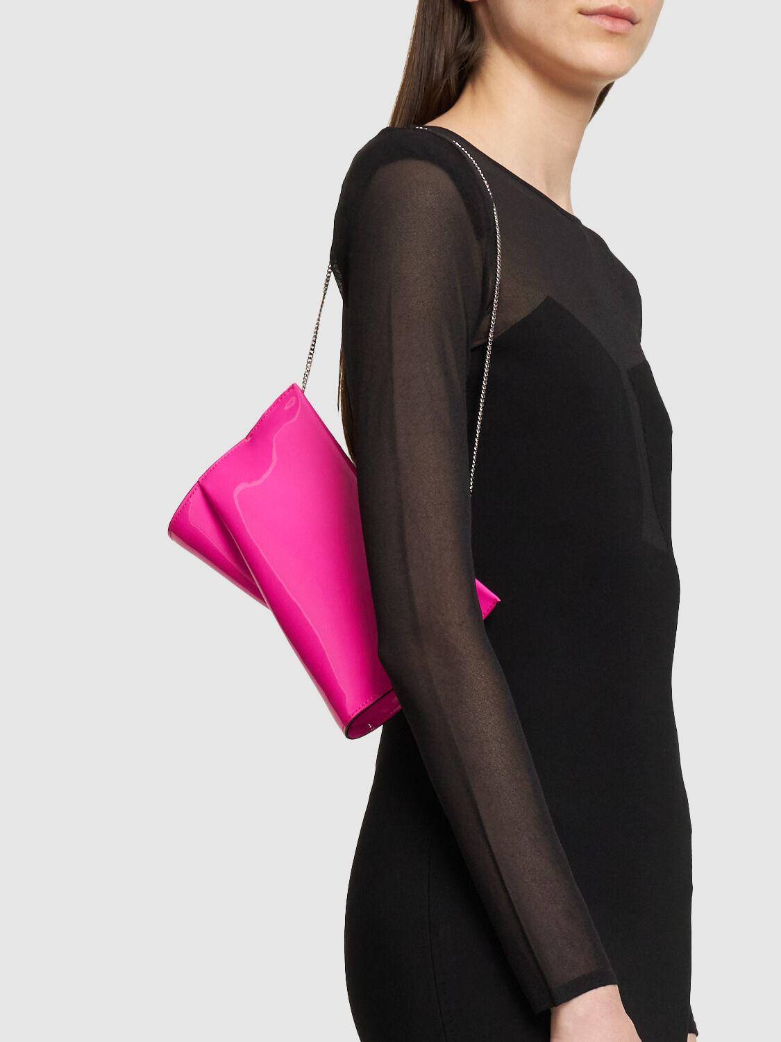 Small Loubitwist patent leather clutch