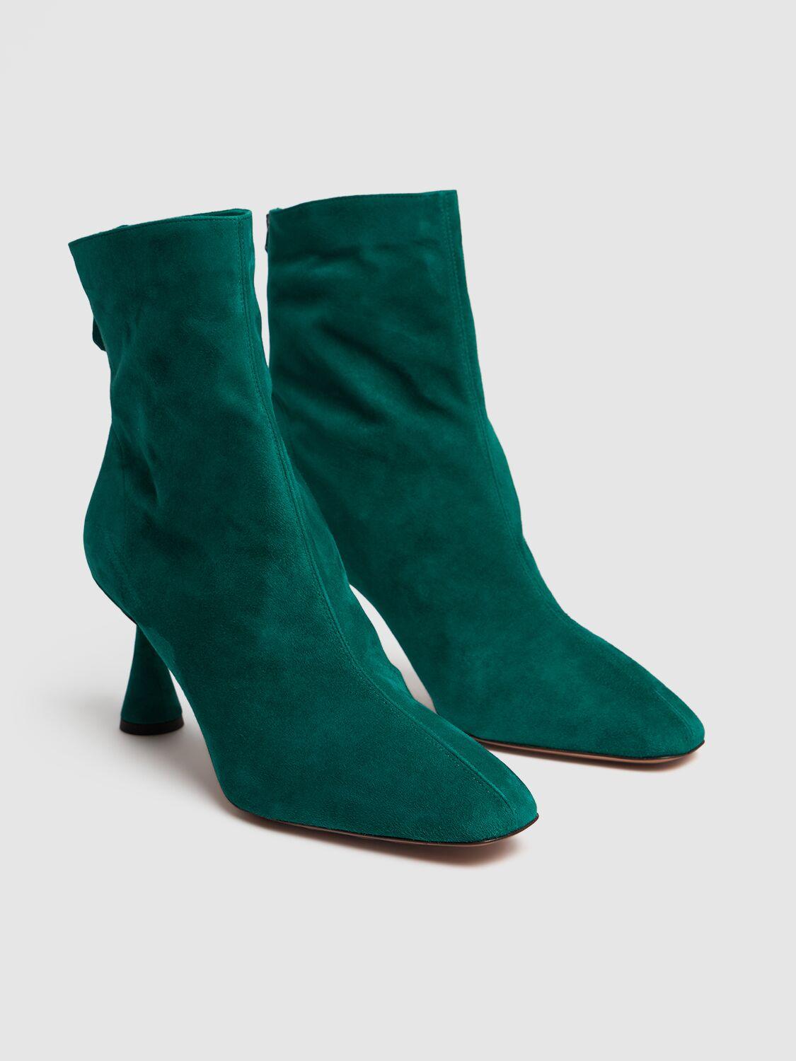 75mm Amore suede ankle boots