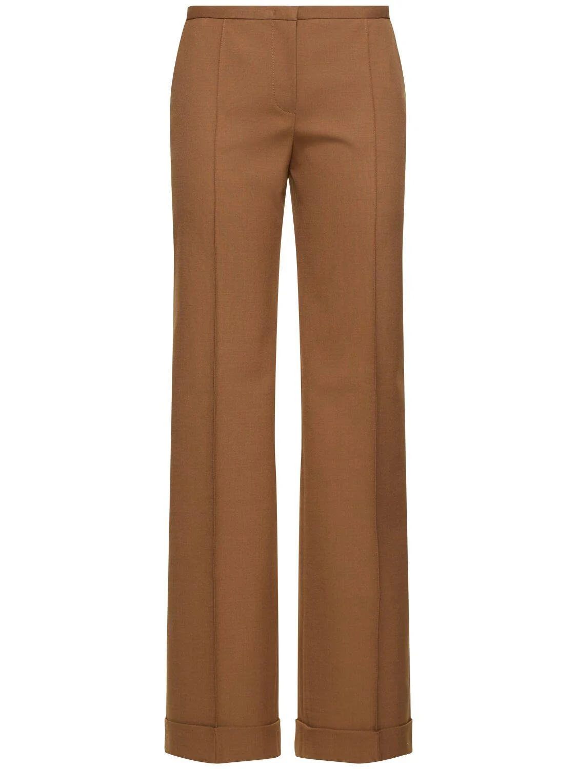 Tropical wool blend straight pants