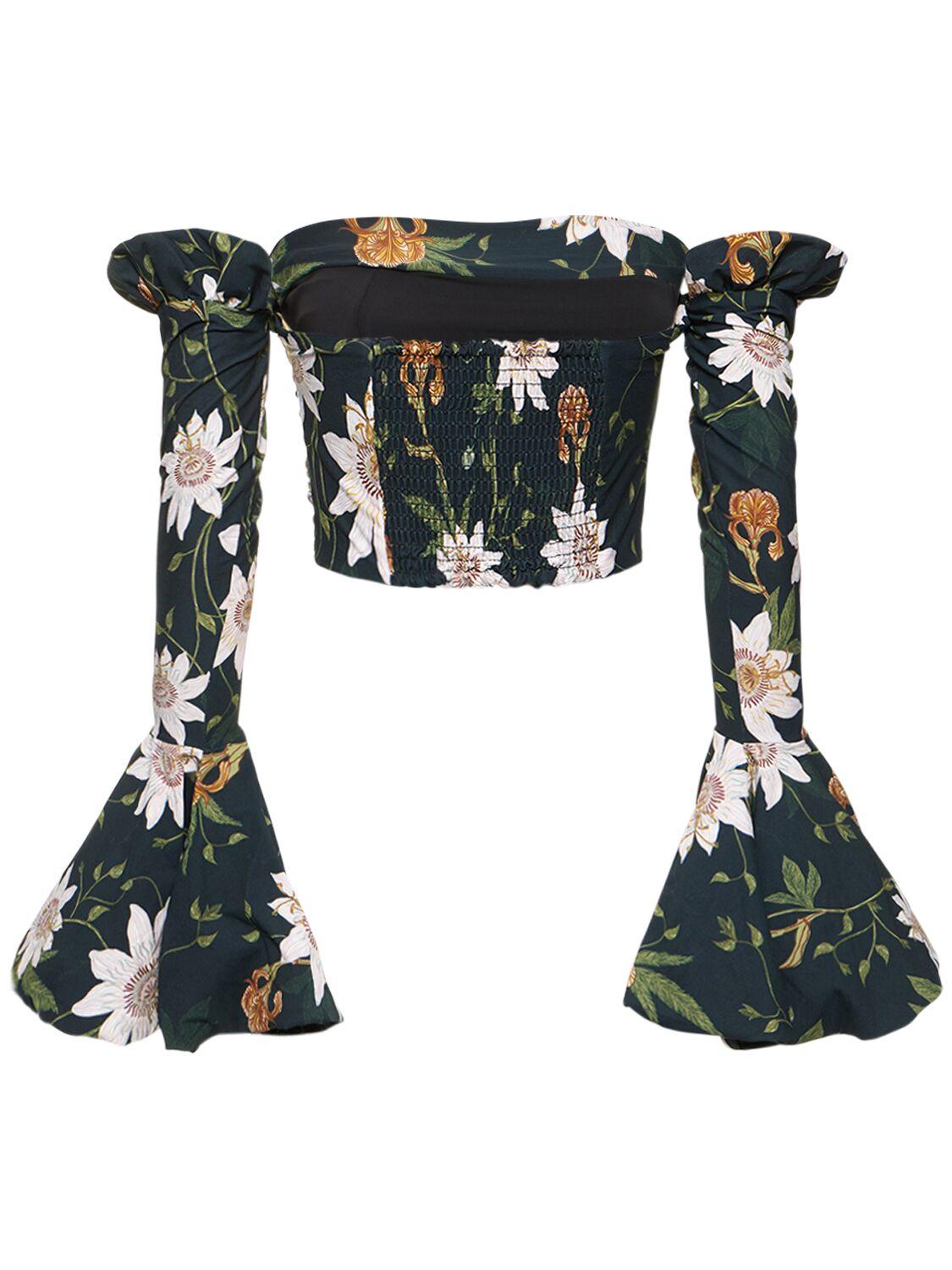 Gracia Pasiflora off-the-shoulder top