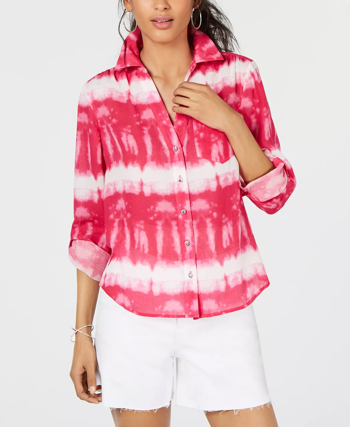 INC Tie-Dye Button-Up Shirt, Created for Macy's 