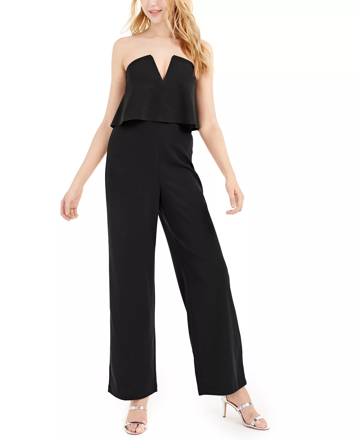 Strapless Flounce Jumpsuit