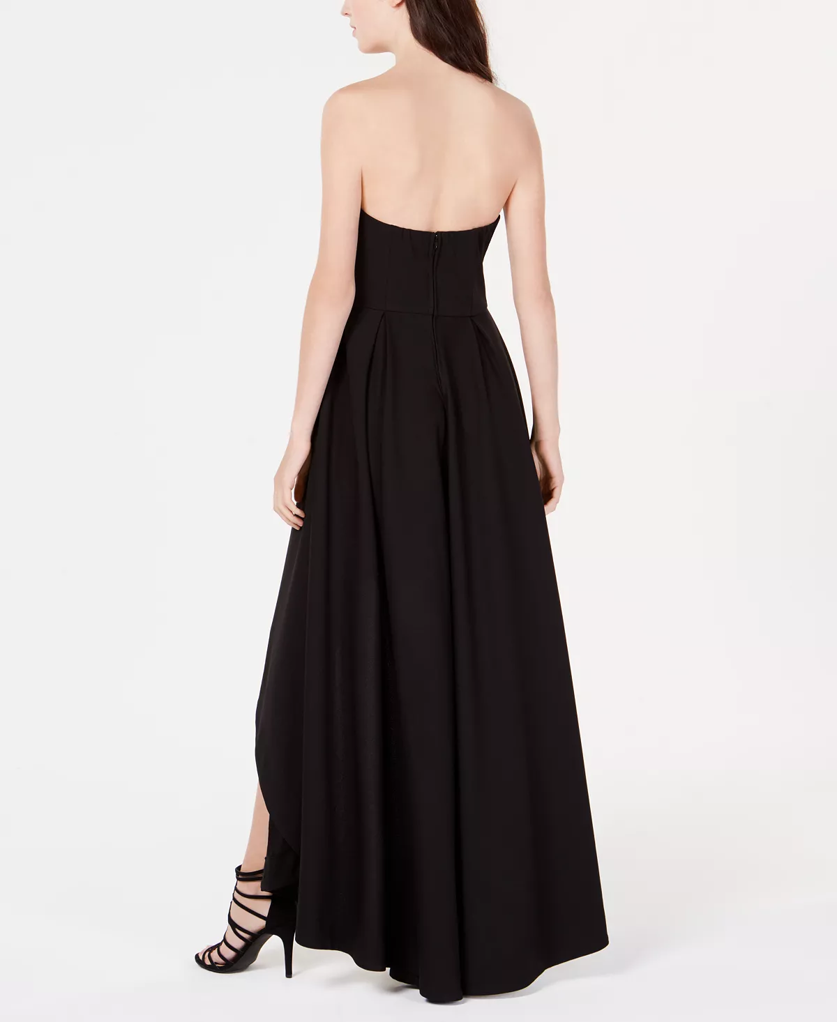 Juniors' Strapless High-Low Dress