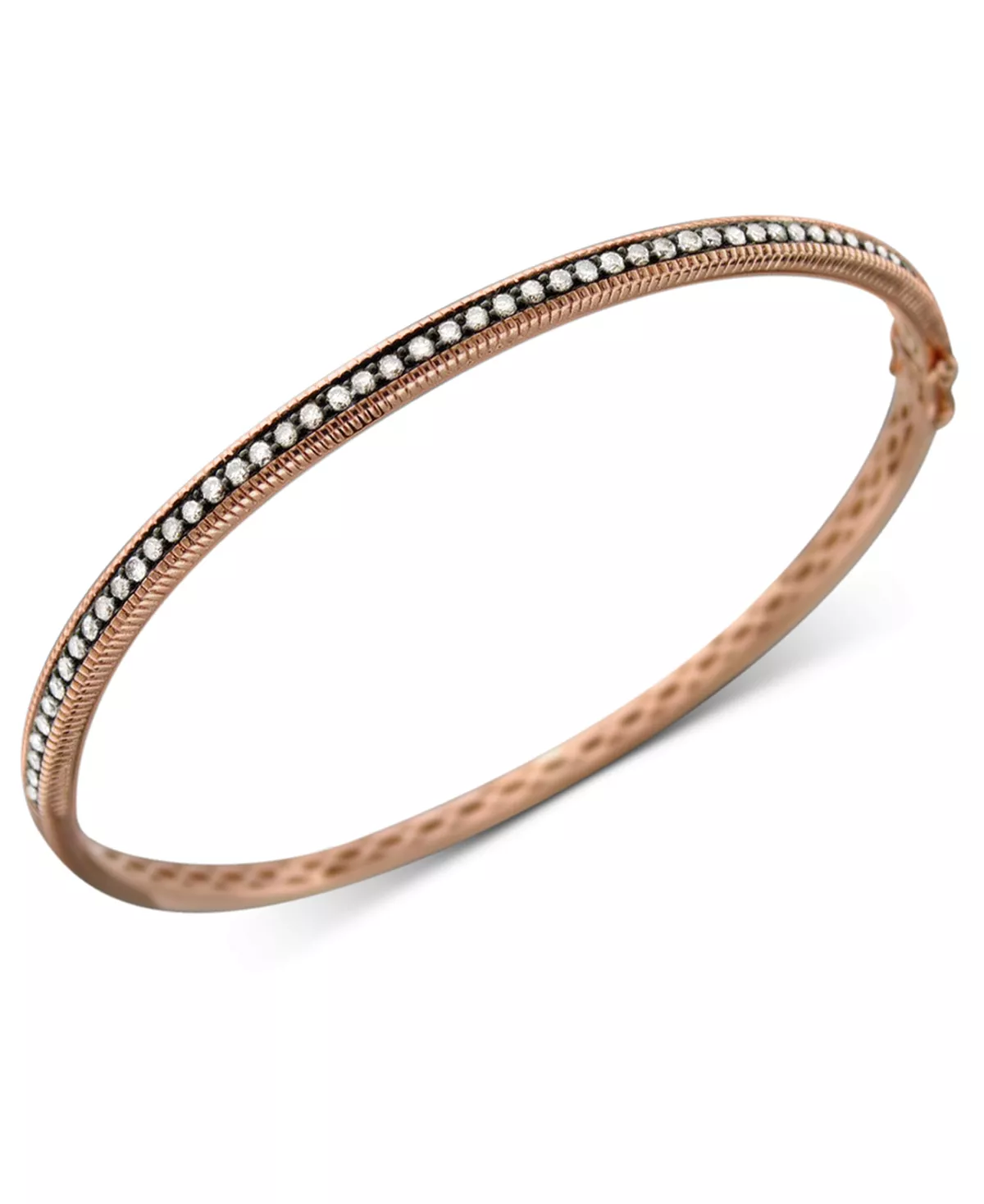 Diamond Chocolate Bangle (1 ct. t.w.) in 14k Rose, Yellow or White Gold