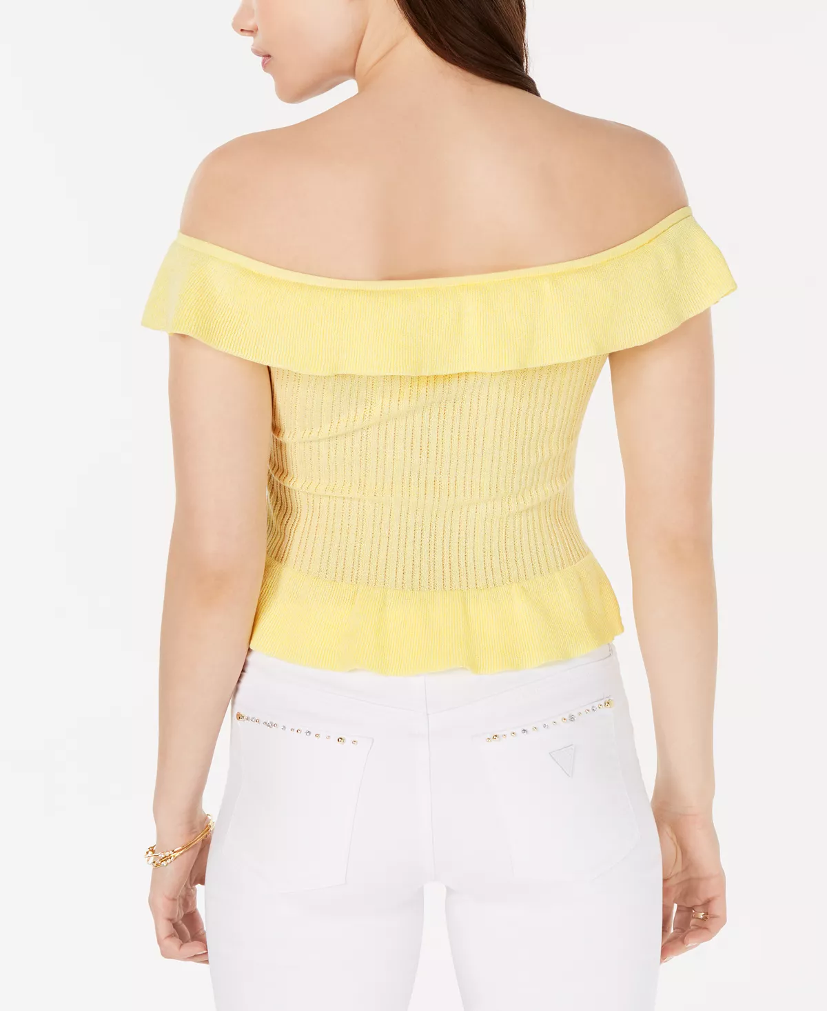 Liesa Off-The-Shoulder Flounce Top