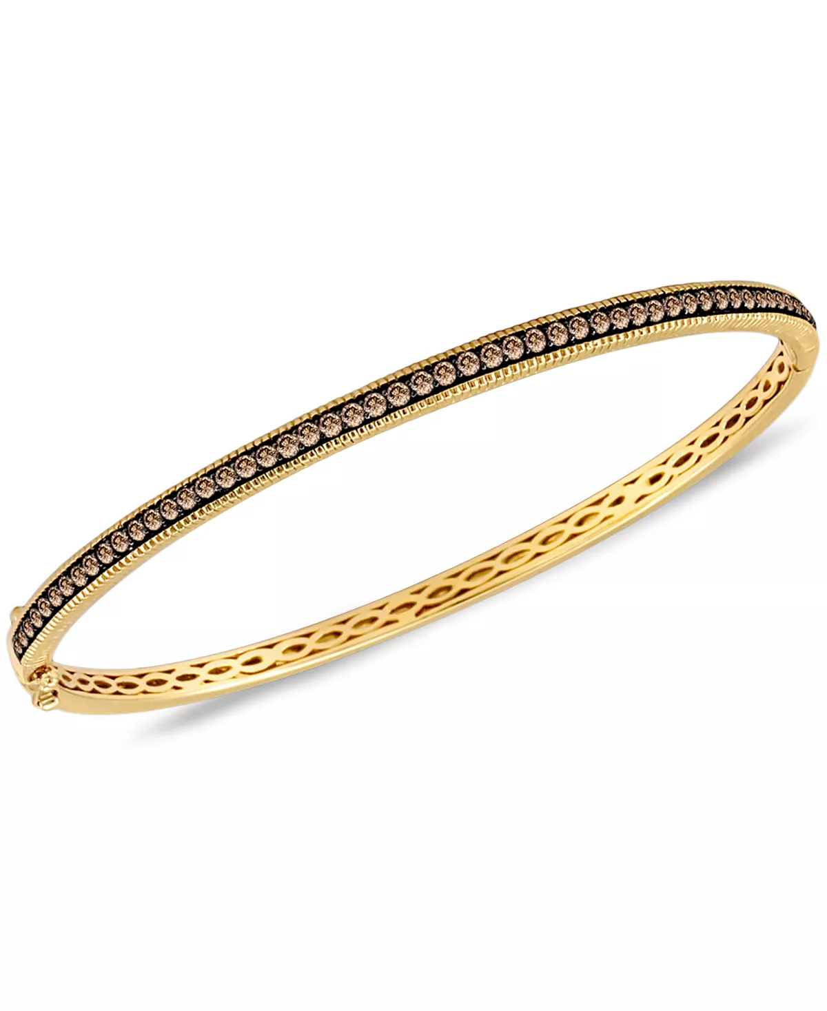 Diamond Chocolate Bangle (1 ct. t.w.) in 14k Rose, Yellow or White Gold