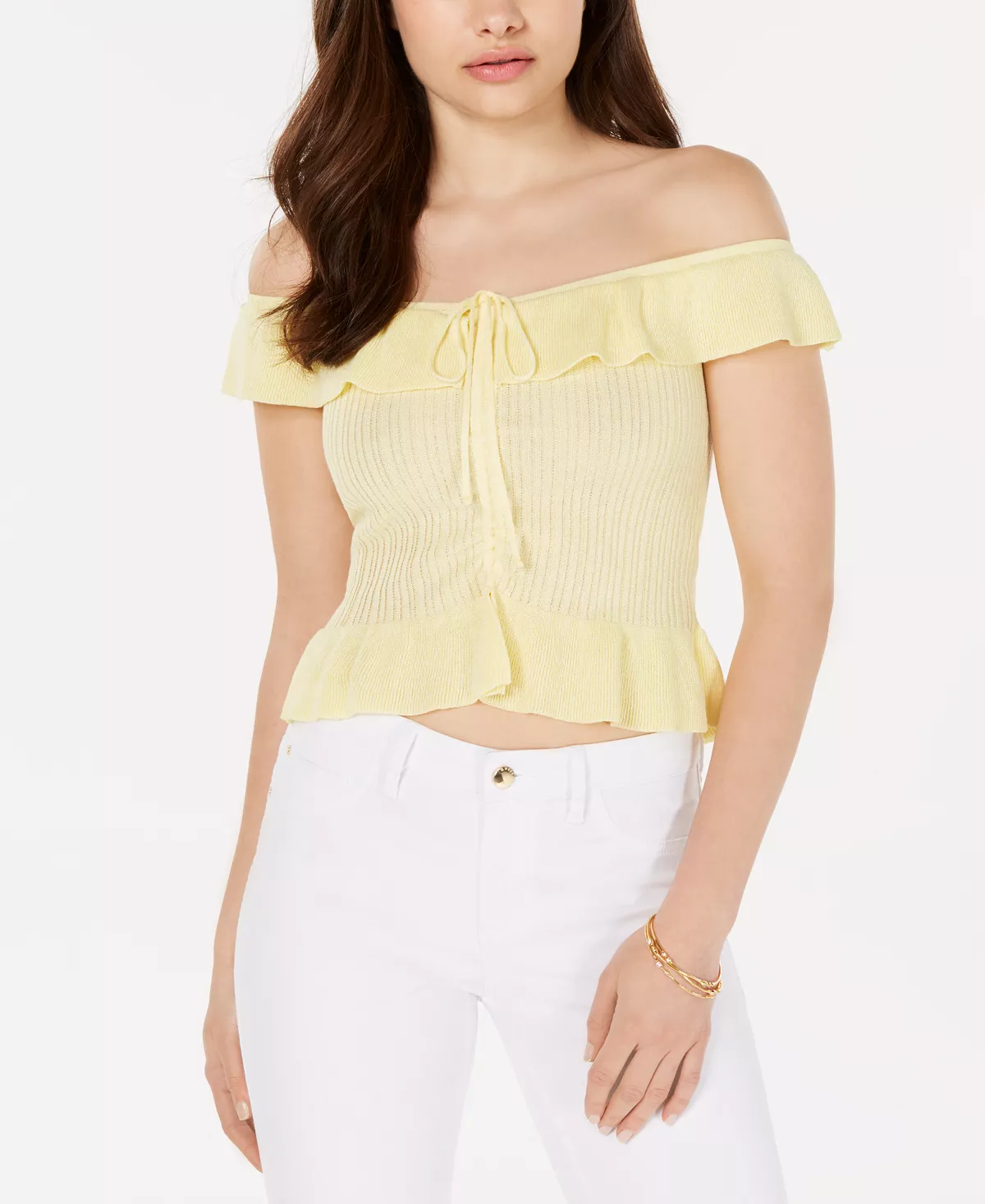 Liesa Off-The-Shoulder Flounce Top