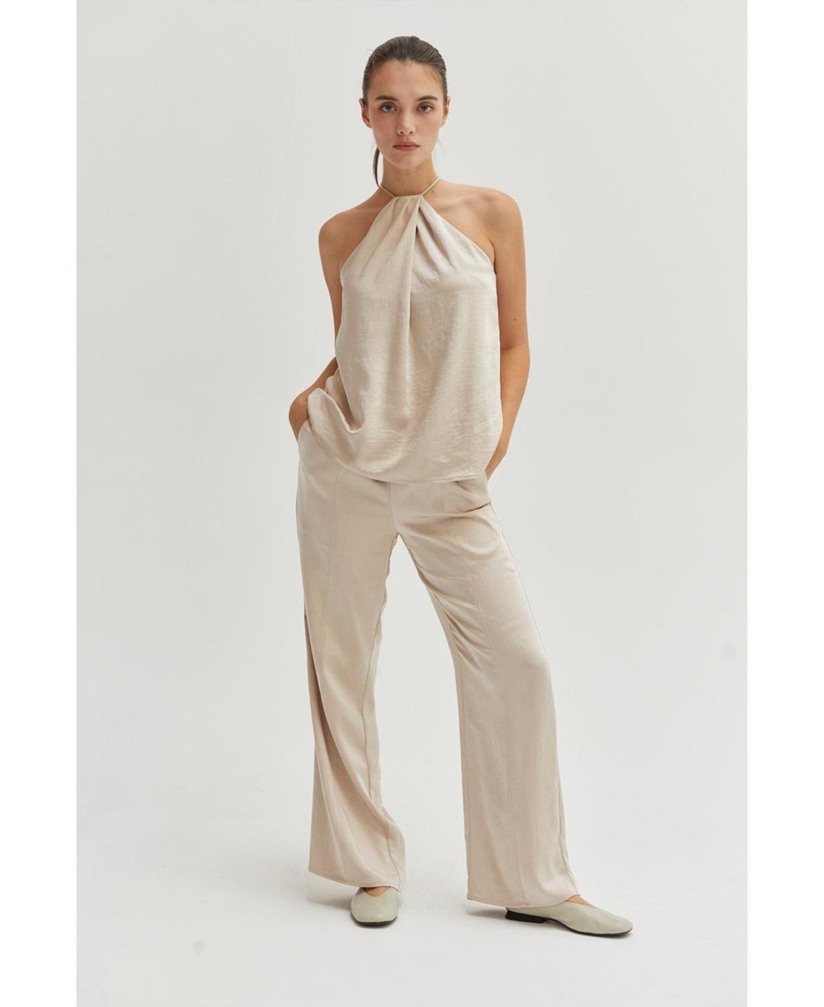 Women's Piper Pull-On Satin Trousers