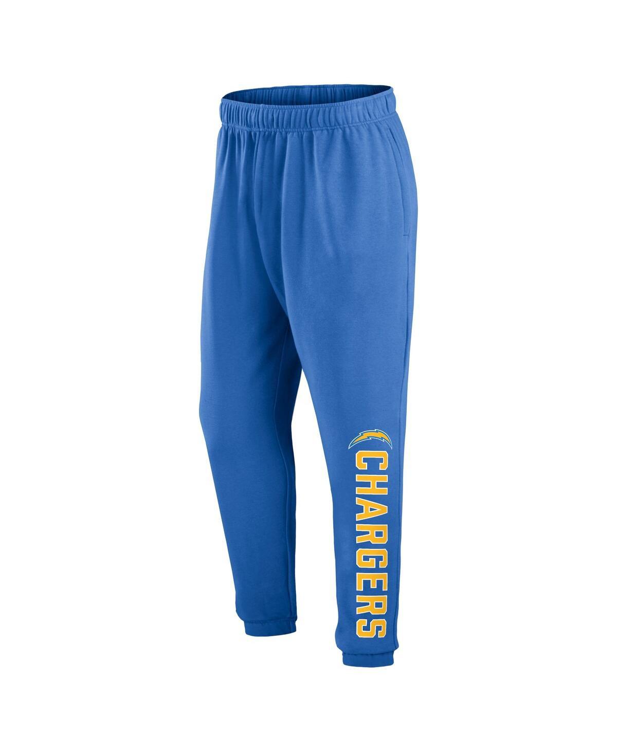 Men's Powder Blue Los Angeles Chargers Chop Block Fleece Sweatpants