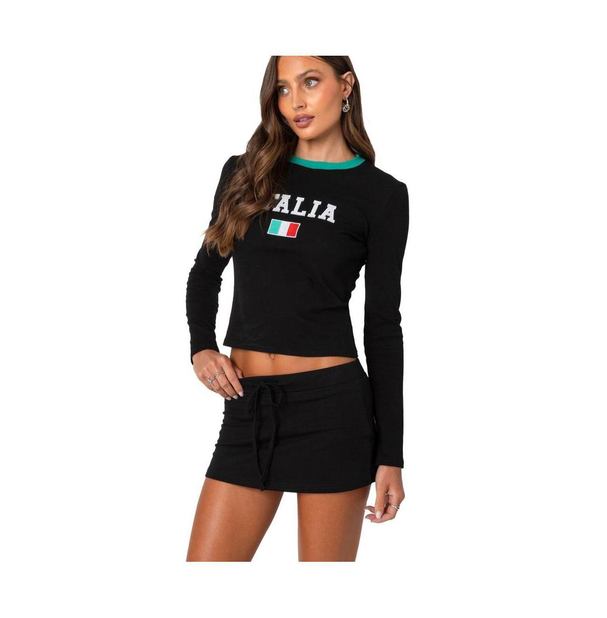 Women's Italy Long Sleeve T Shirt