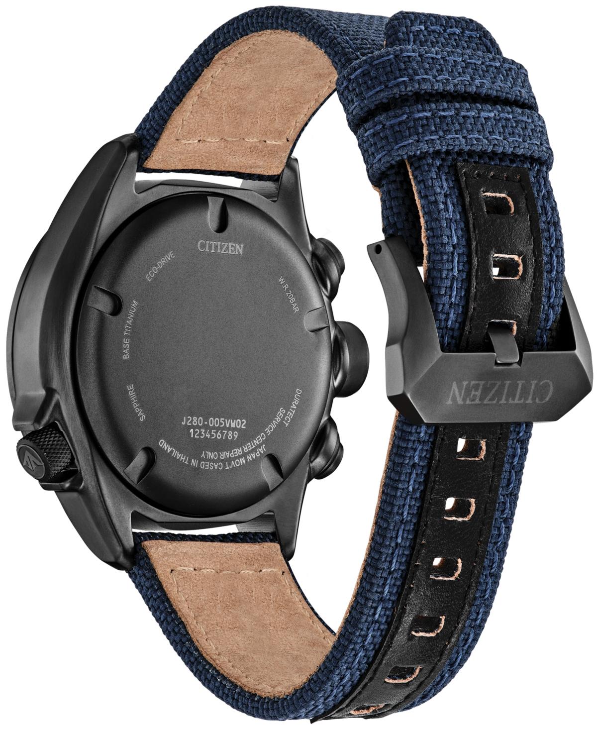 Men's Men's Promaster Land Eco-Drive Navy Nylon Strap Watch 47mm