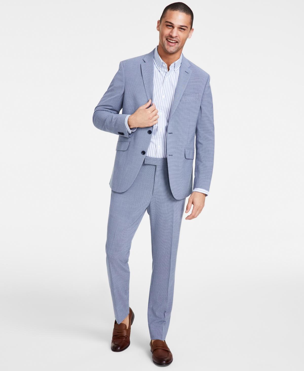 Men's Slim-Fit Mini-Houndstooth Suit