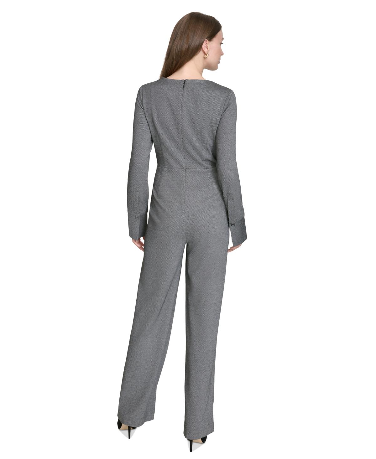 Women's V-Neck Side-Tie Wide-Leg Jumpsuit