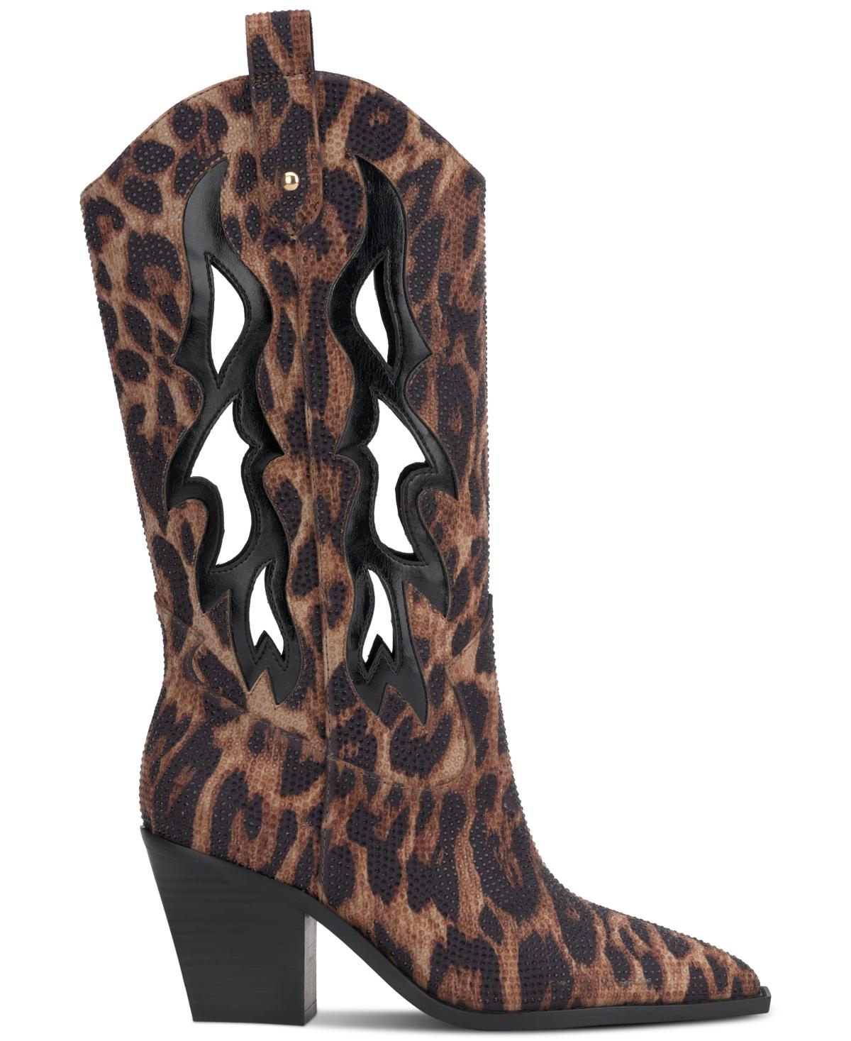 Women's Ginika Rhinestone Chop-Out Knee-High Cowboy Boots