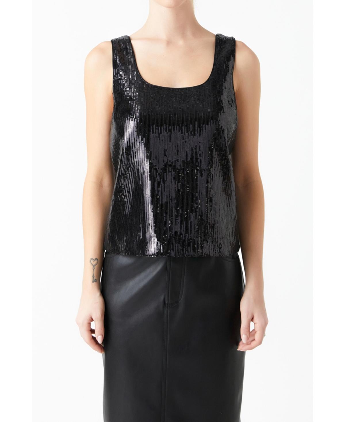 Women's Sequin Sleeveless Top