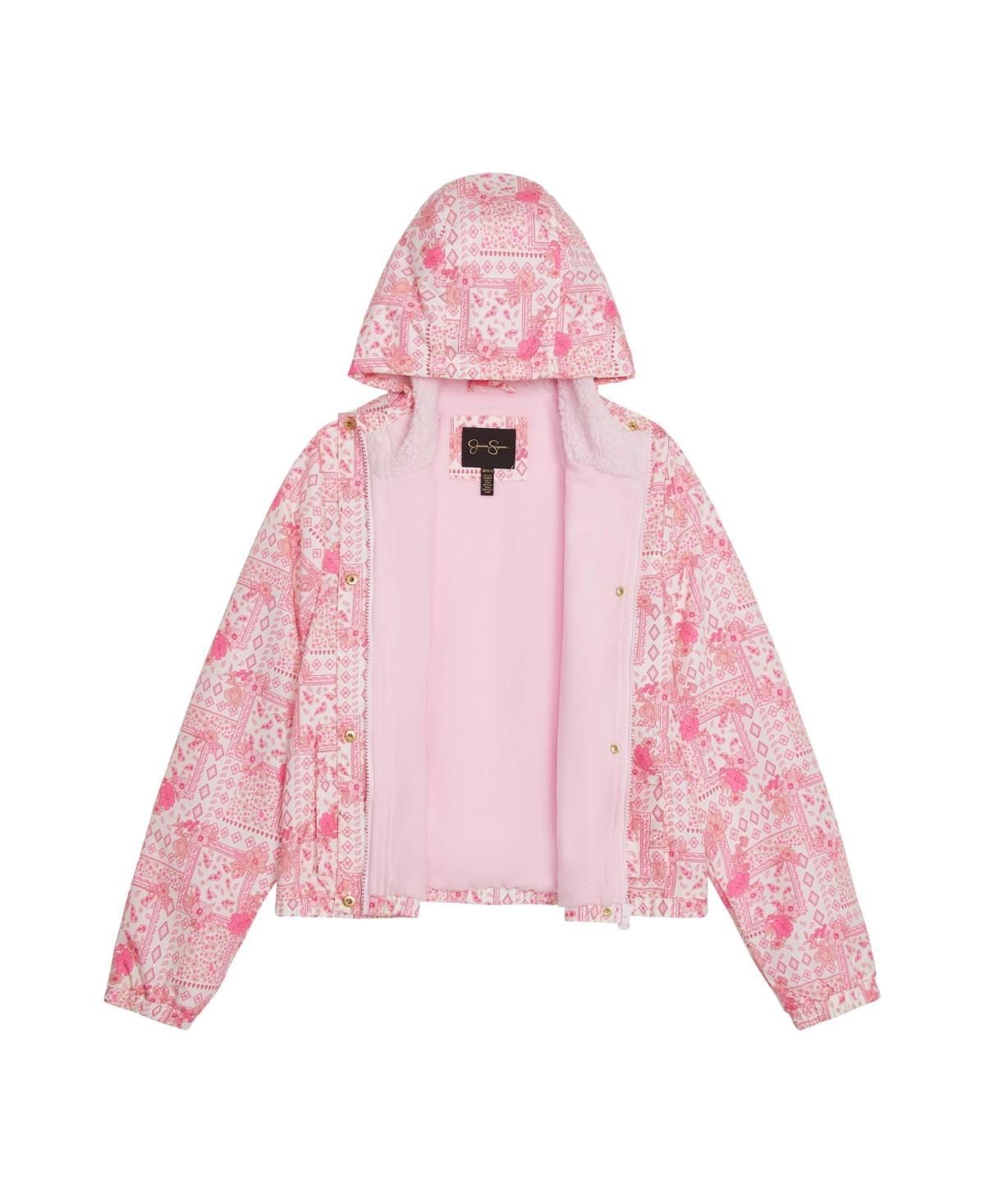 Girls 4-6X Bandana Printed Midweight Fleece Lined Jacket