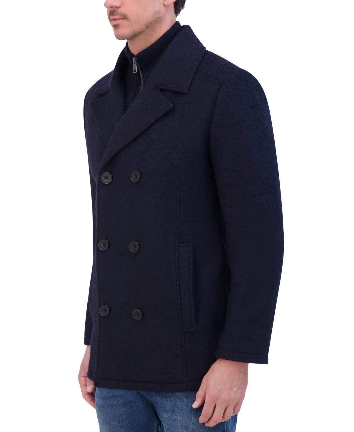 Men's Boucle Double Breasted Peacoat