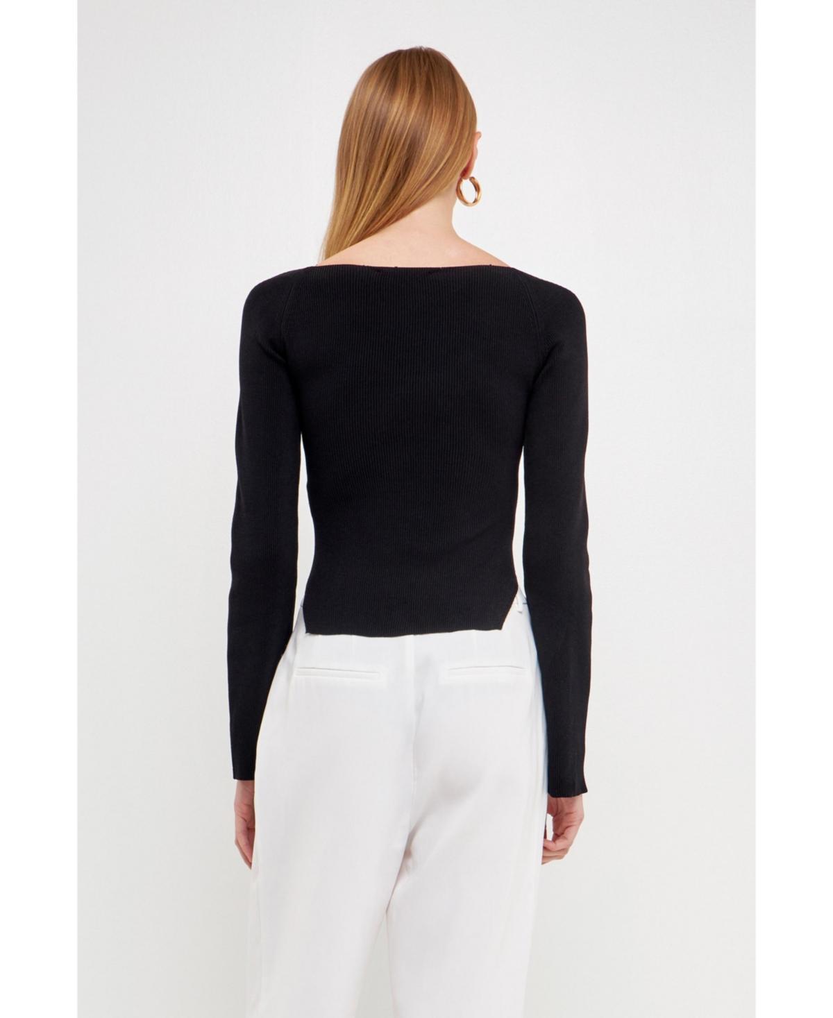 Women's Fitted Long Sleeve Sweater