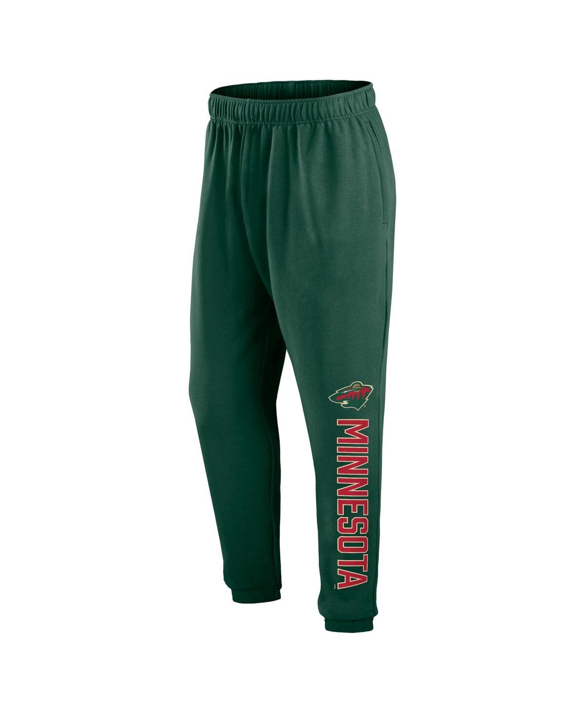 Men's Green Minnesota Wild Chop Block Fleece Sweatpants