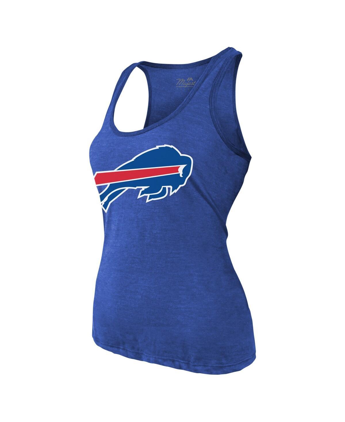 Women's Josh Allen Royal Buffalo Bills Name Number Tri-Blend Tank Top