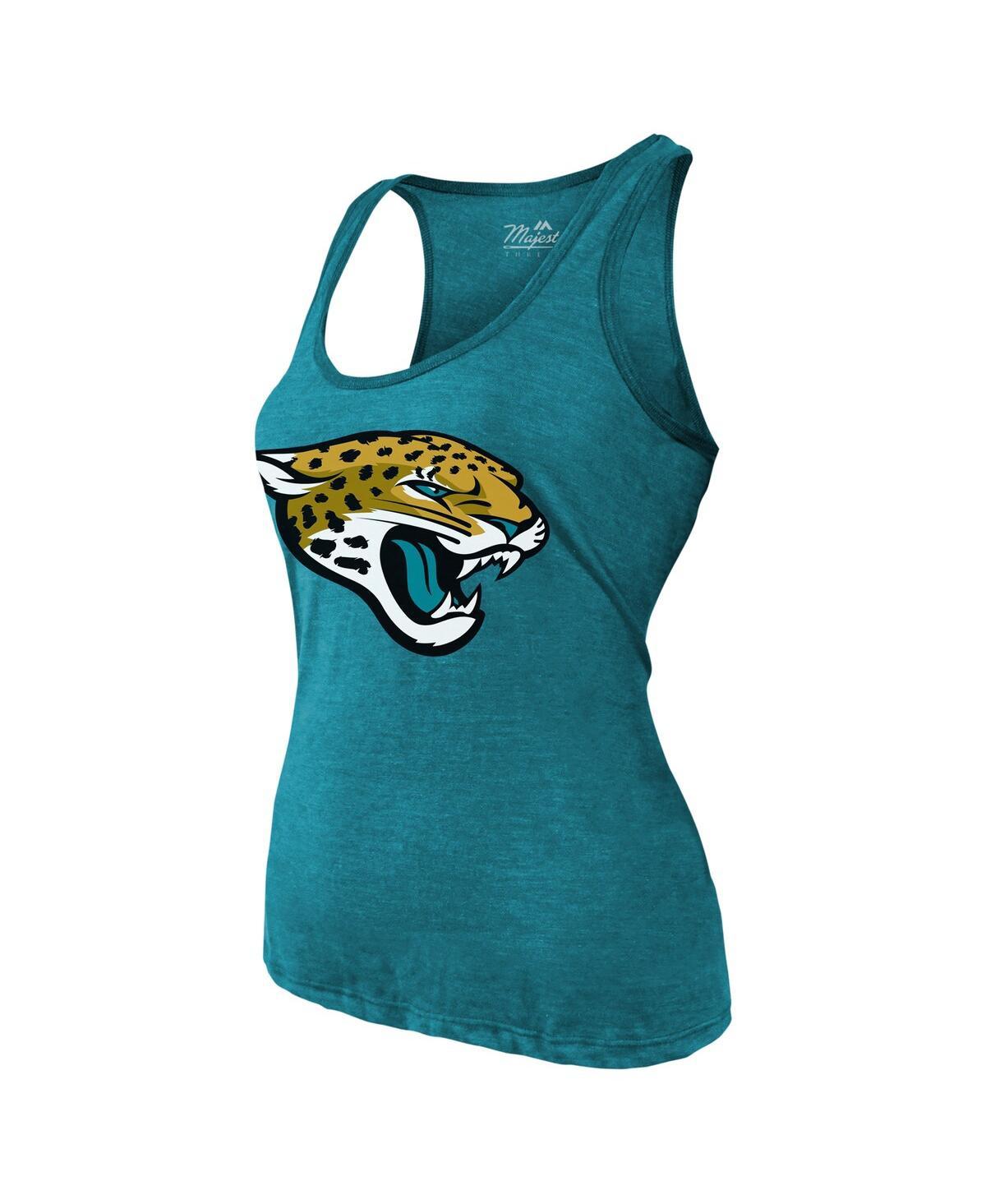 Women's Trevor Lawrence Teal Jacksonville Jaguars Name Number Tri-Blend Tank Top