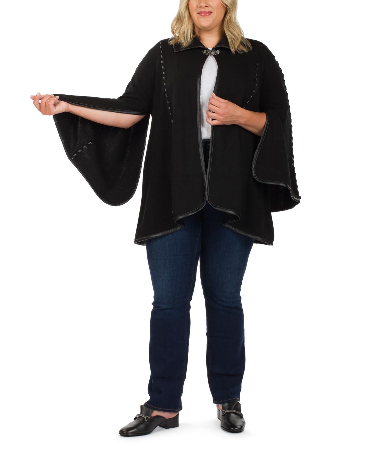 Women's Hooded Sleeved Cape with Clasp