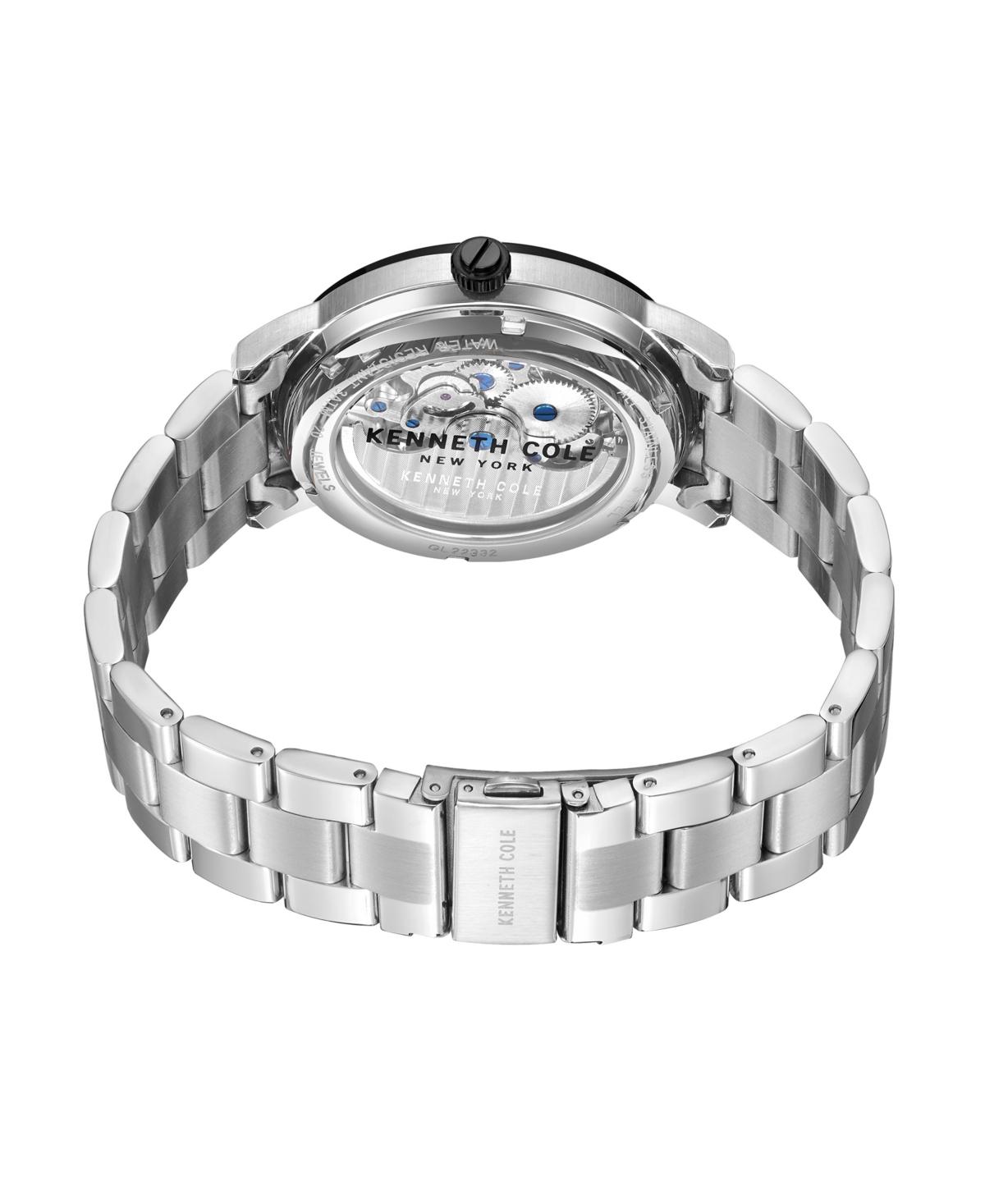 Men's Automatic Silver-Tone Stainless Steel Bracelet Watch 43mm