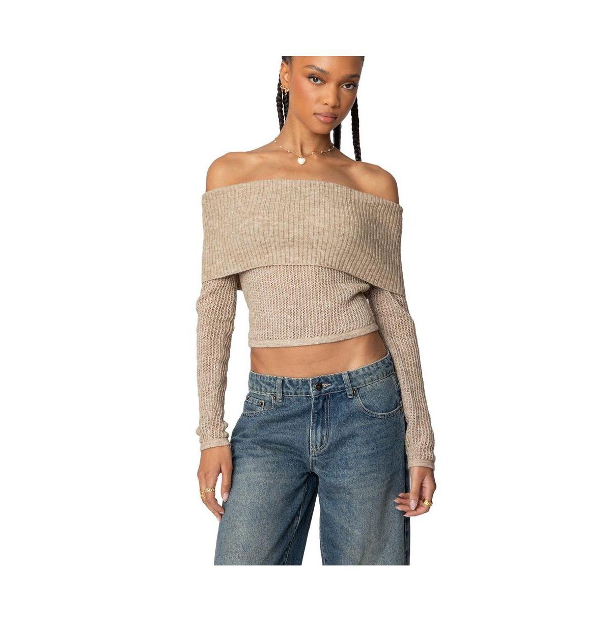 Women's Lili Fold Over Knit Top