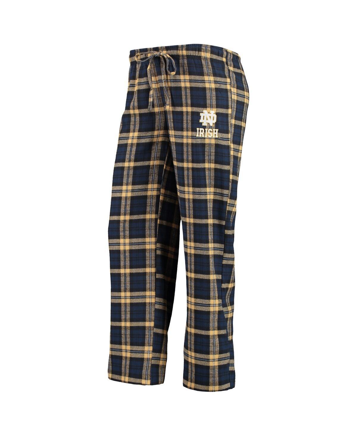 Women's Navy, Gold Notre Dame Fighting Irish Lodge T-shirt and Flannel Pants Sleep Set