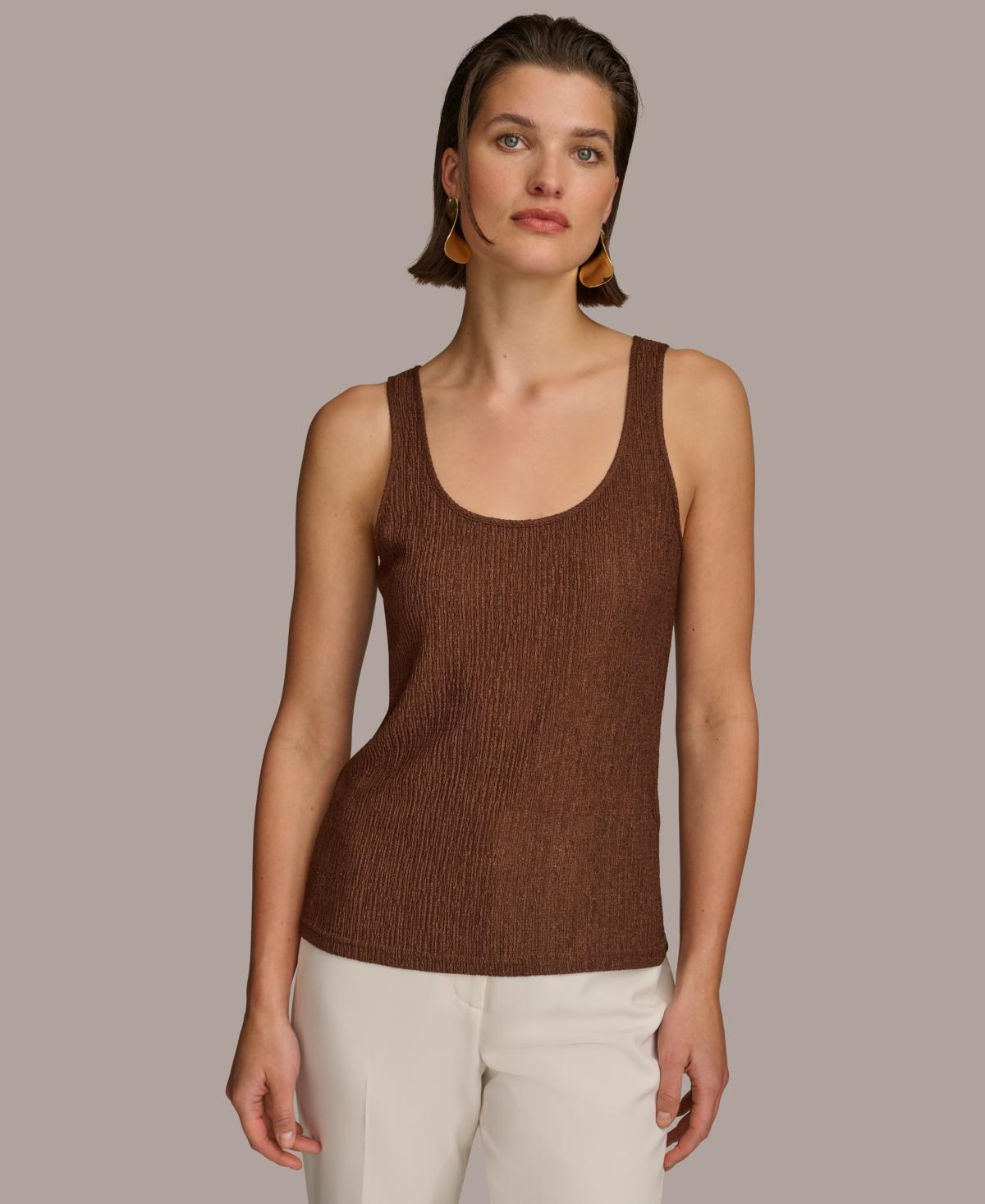 Donna Karan Women's Textured Scoop-Neck Tank Top