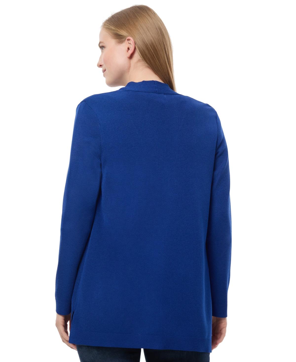 Women's Open-Front Ribbed-Edge Cardigan