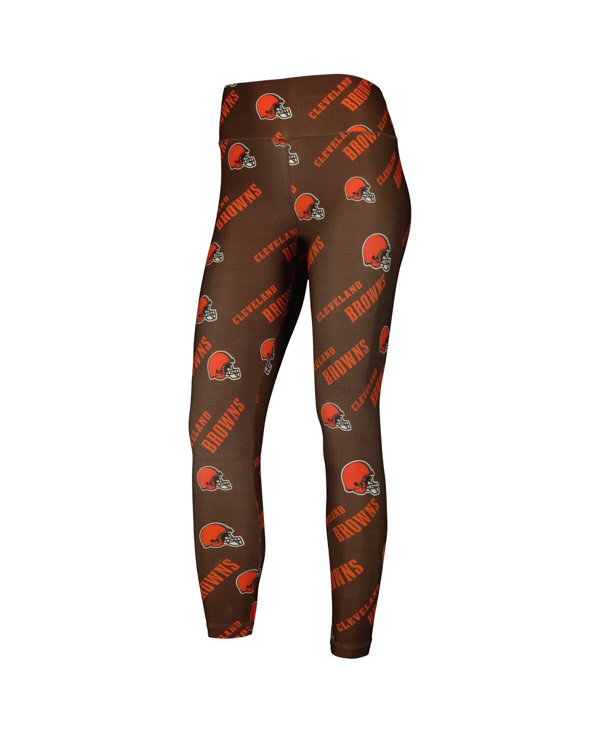 Women's Brown Cleveland Browns Breakthrough Allover Print Leggings