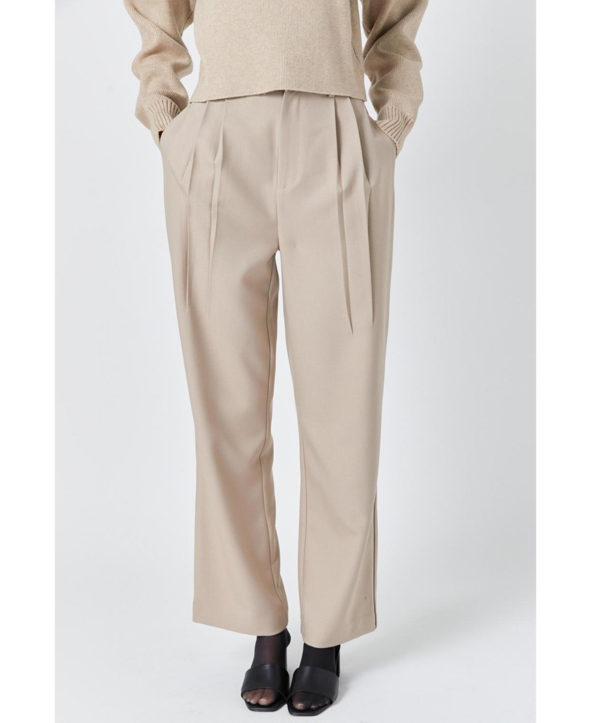 Women's Pleated Wide Trousers