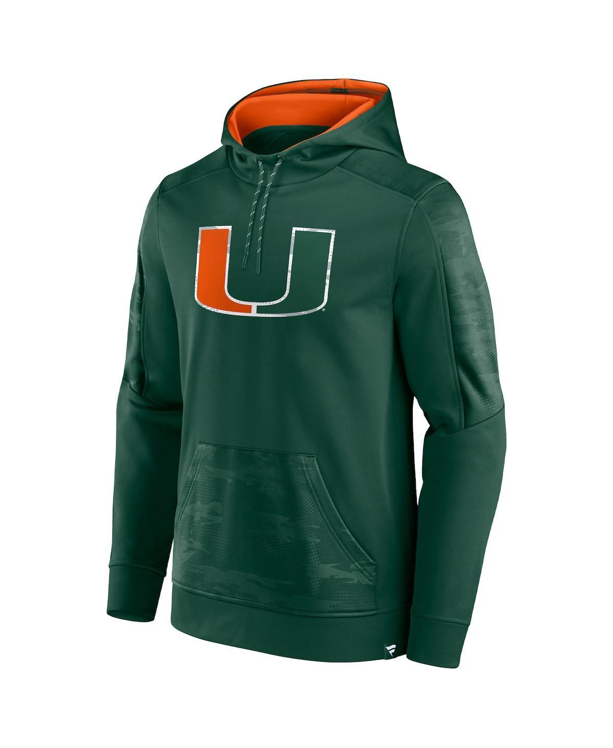 Men's Green Miami Hurricanes On The Ball Pullover Hoodie