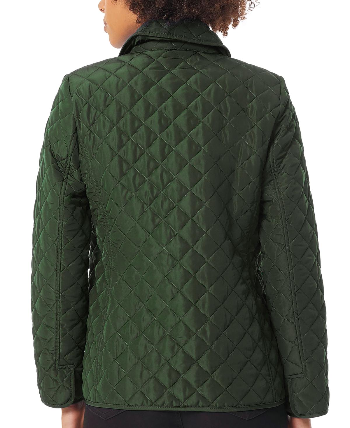 Petite Button-Front Quilted Jacket