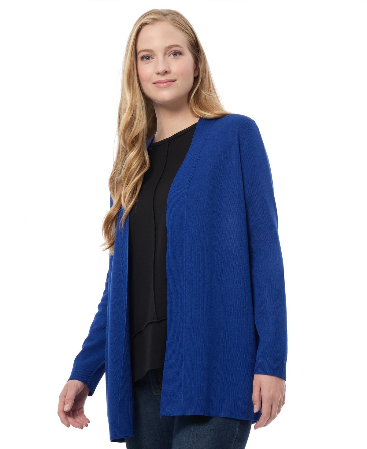 Women's Open-Front Ribbed-Edge Cardigan