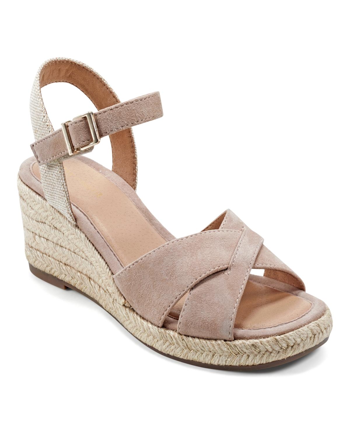 Women's Shandra Ankle Strap Round Toe Wedge Sandals