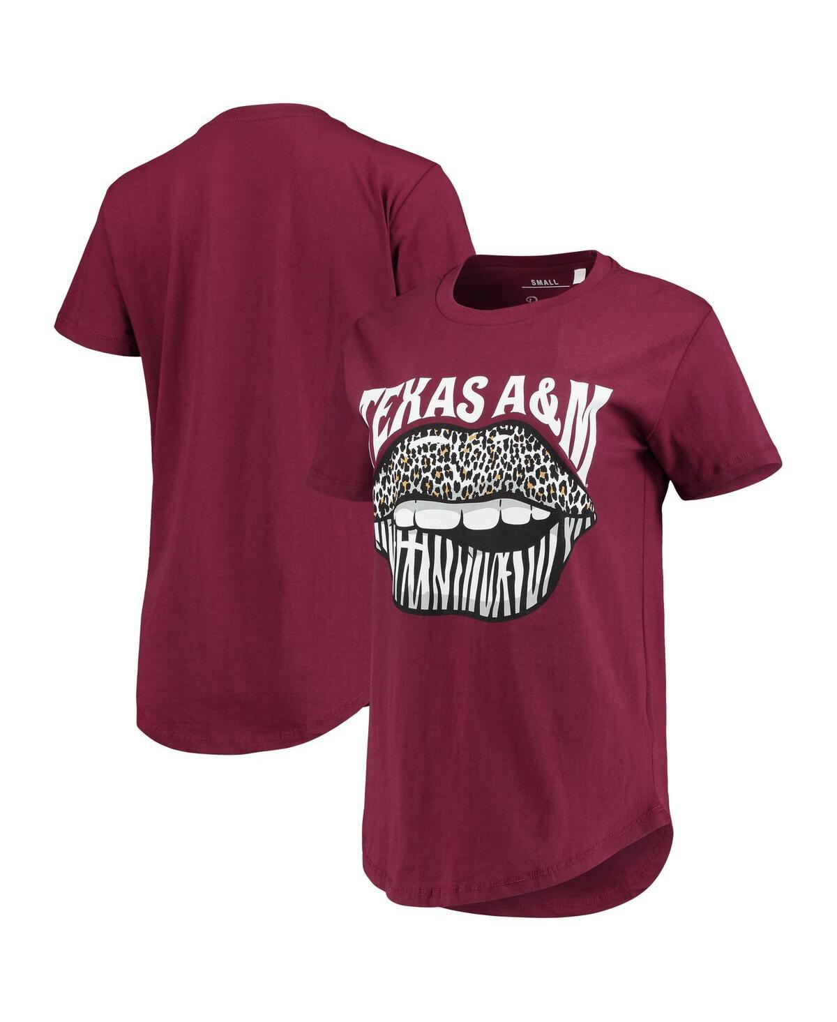 Women's Maroon Texas A&M Aggies Wild Lips Core T-shirt