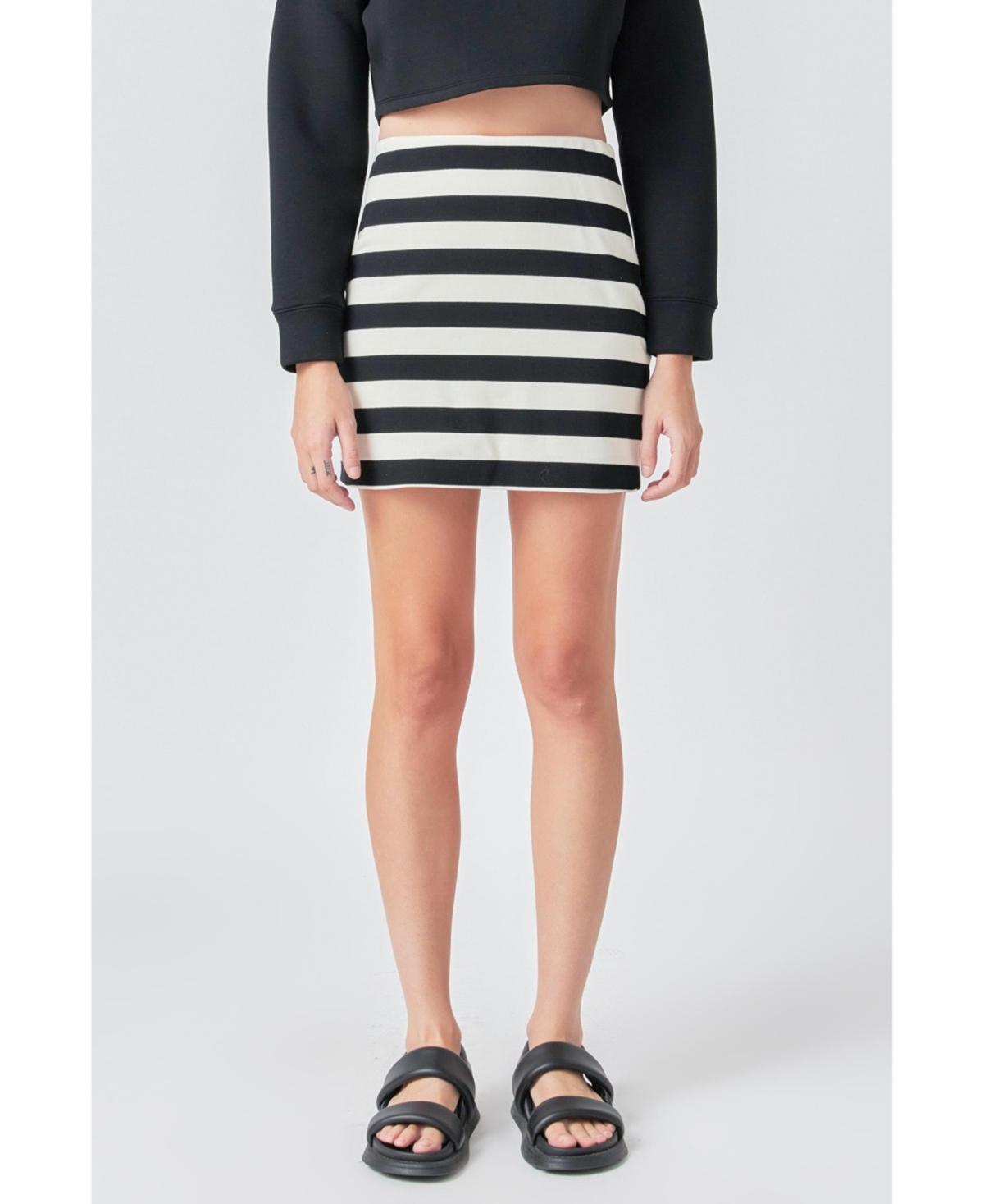 Women's Stripe Terry Skirt