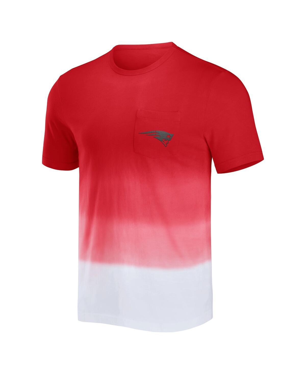 Men's NFL x Darius Rucker Collection by Red and White New England Patriots Dip Dye Pocket T-shirt